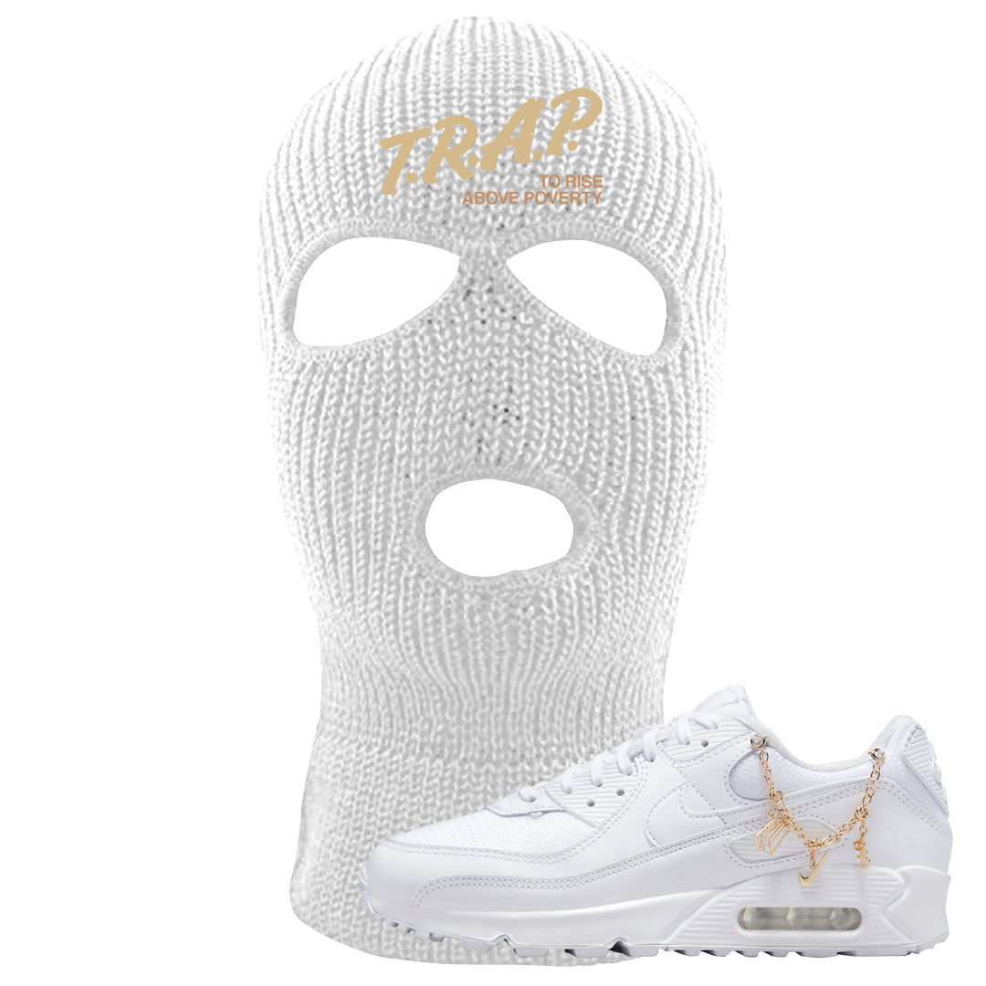 Charms 90s Ski Mask | Trap To Rise Above Poverty, White