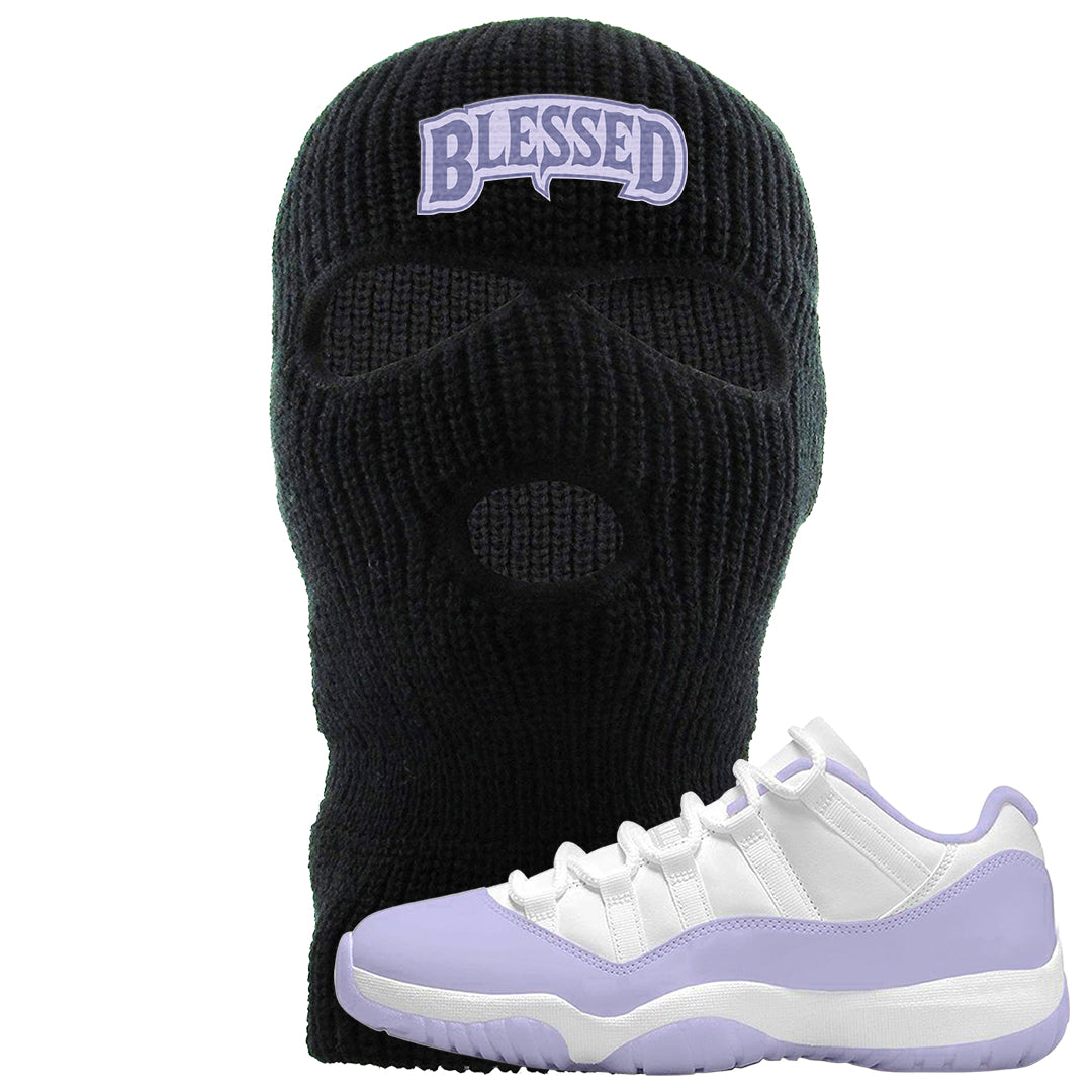 Pure Violet Low 11s Ski Mask | Blessed Arch, Black