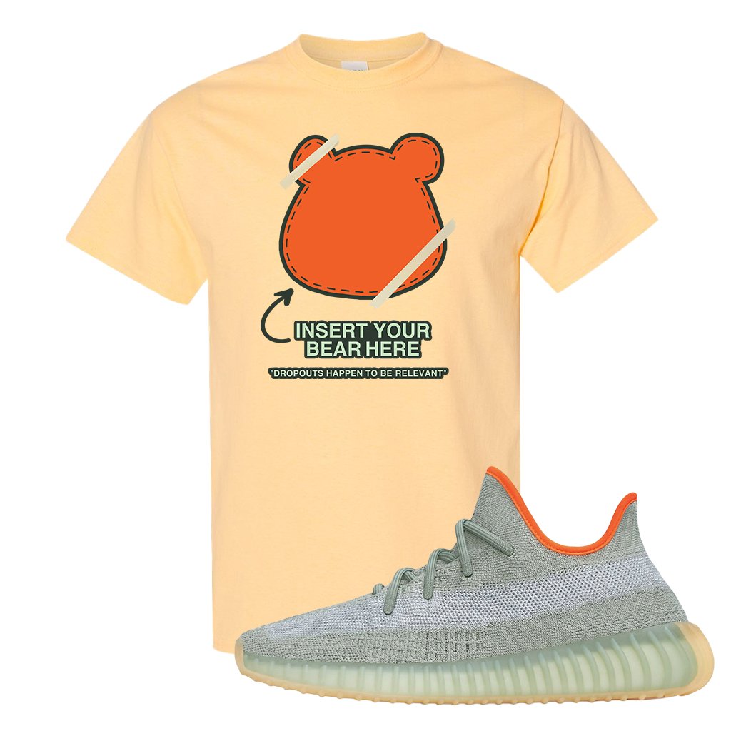 Yeezy 350 V2 Desert Sage Sneaker T Shirt |Insert Your Bear Here | Yellow Haze