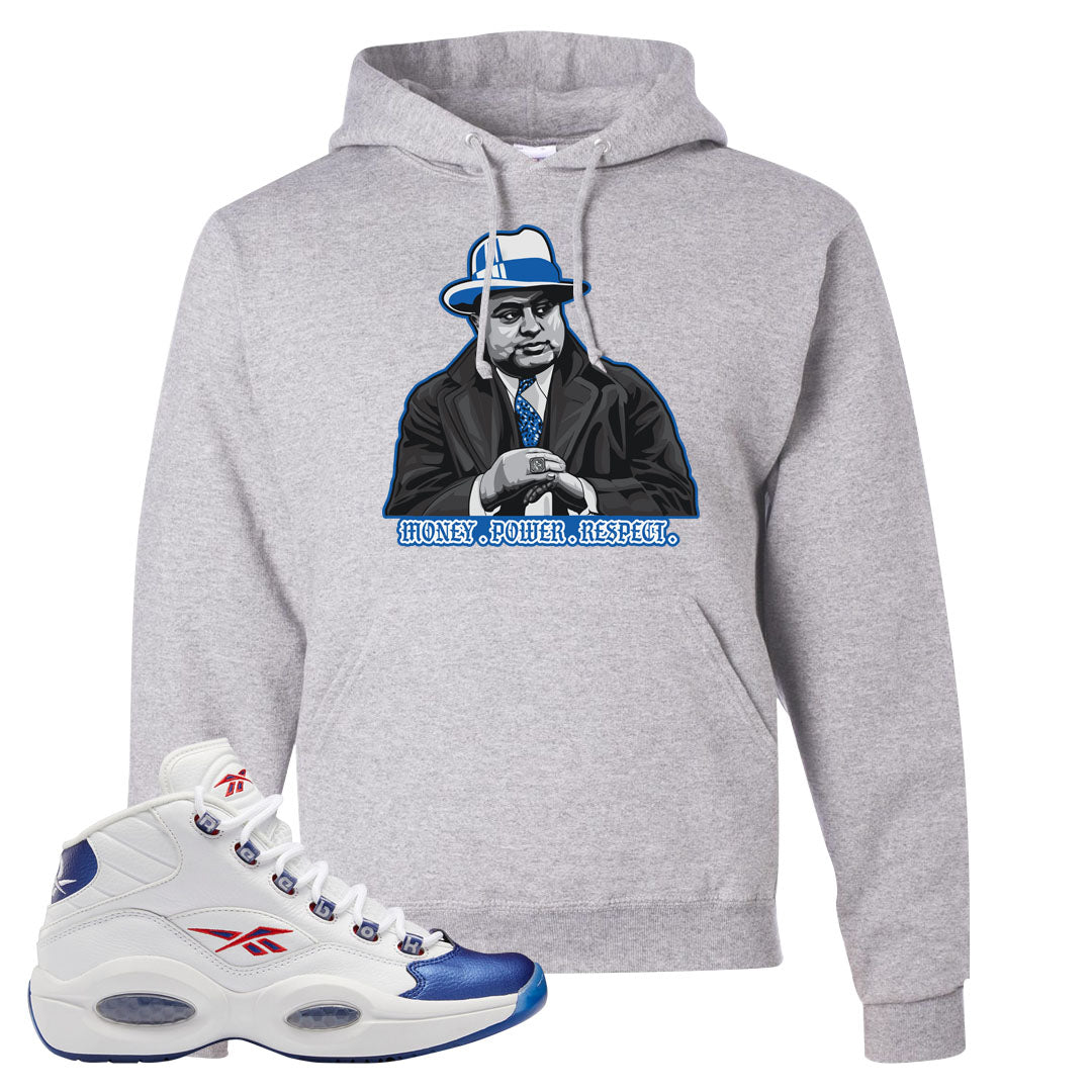 Blue Toe Question Mids Hoodie | Capone Illustration, Ash