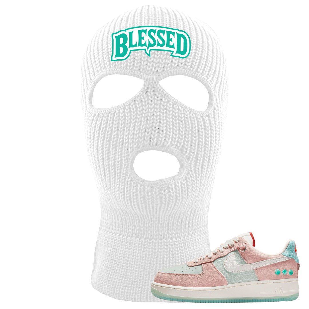 Shapeless AF 1s Ski Mask | Blessed Arch, White