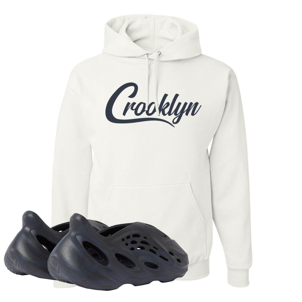 Yeezy Foam Runner Mineral Blue Hoodie | Crooklyn, White