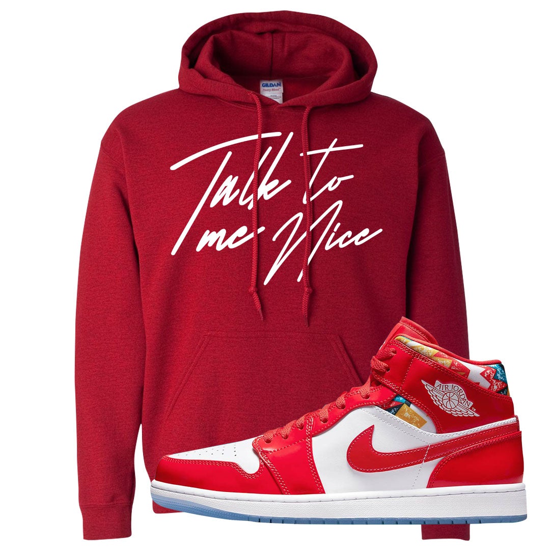 Barcelona Sweater Mid 1s Hoodie | Talk To Me Nice, Red