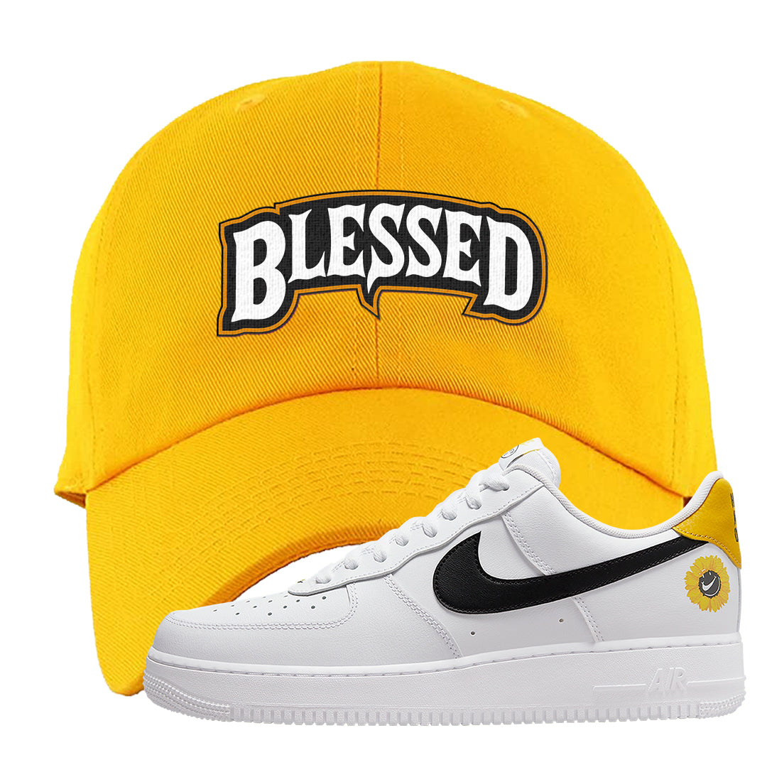 Have A Nice Day AF1s Dad Hat | Blessed Arch, Gold