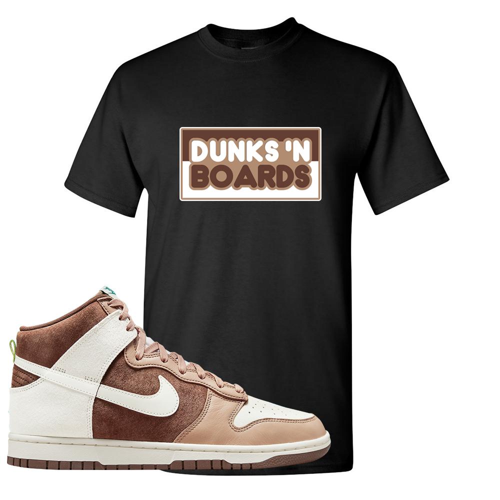 Light Chocolate High Dunks T Shirt | Dunks N Boards, Black