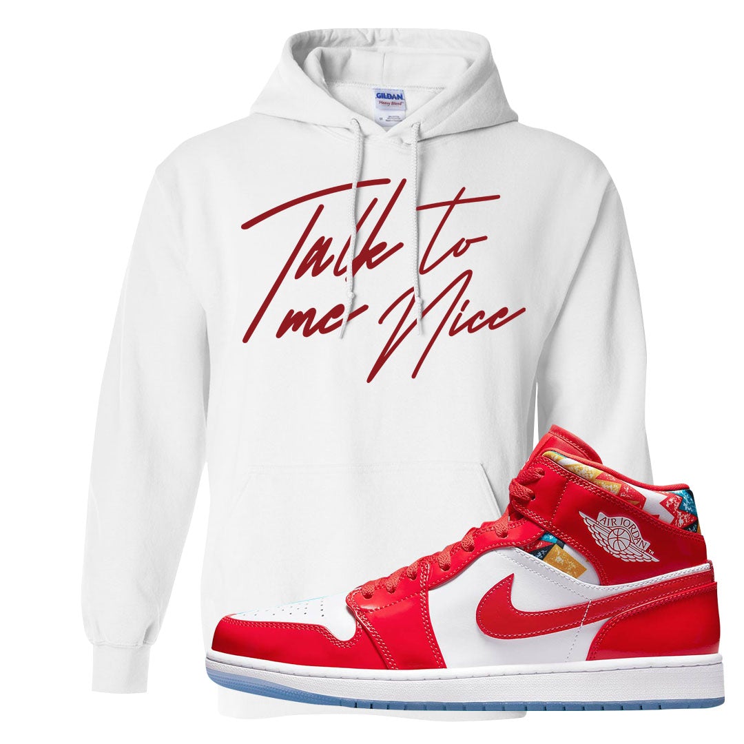 Barcelona Sweater Mid 1s Hoodie | Talk To Me Nice, White