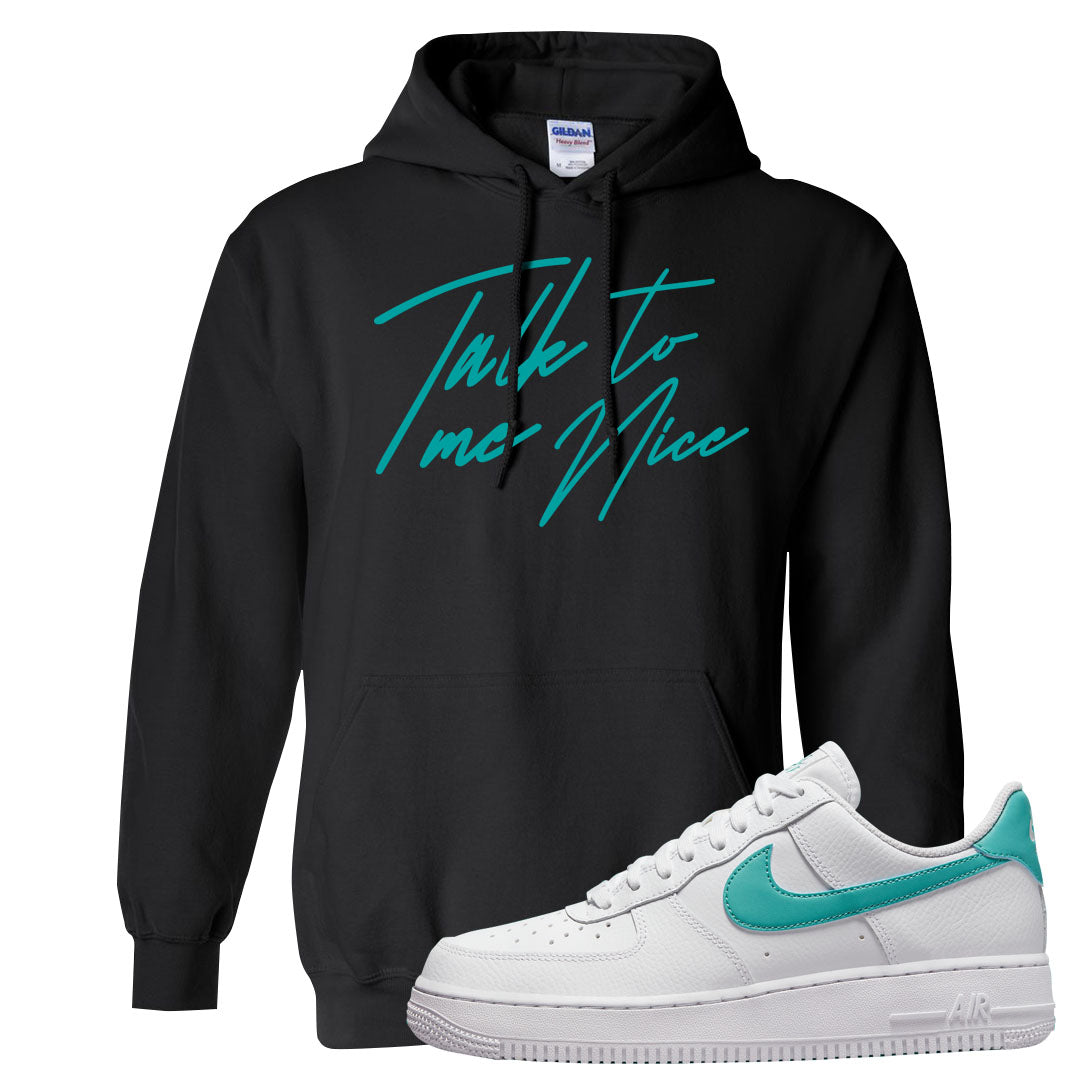 Washed Teal Low 1s Hoodie | Talk To Me Nice, Black