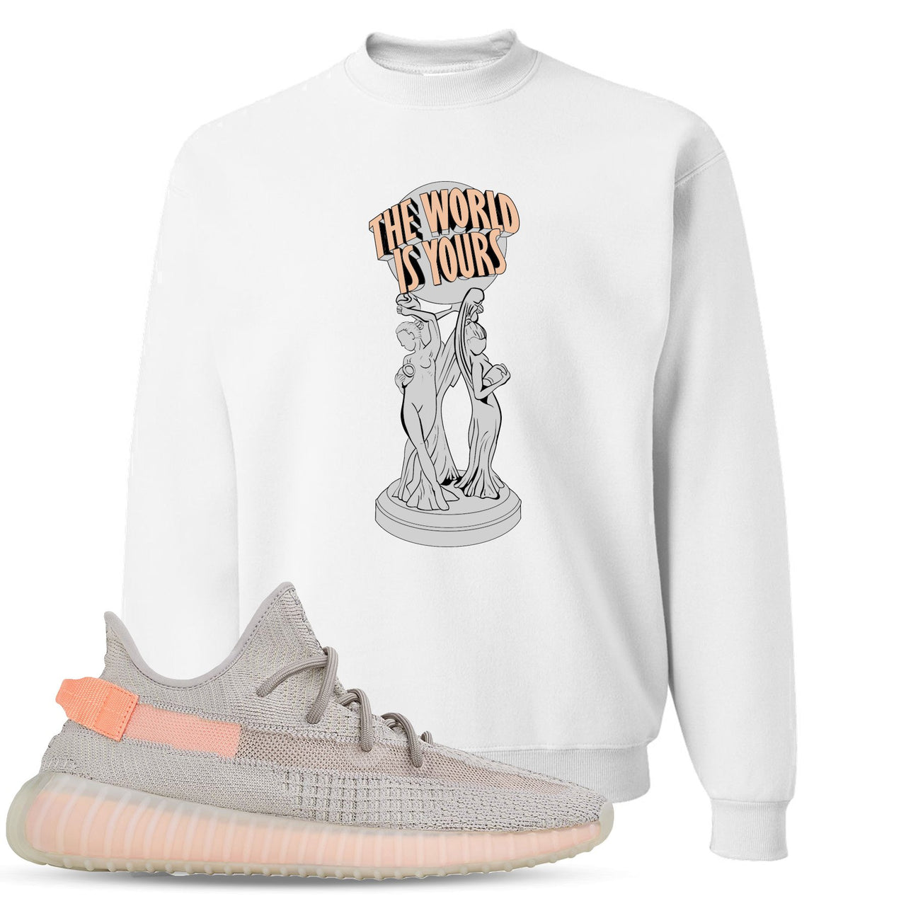 True Form v2 350s Crewneck Sweater | The World Is Yours, White
