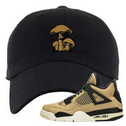 Jordan 4 WMNS Mushroom Sneaker Matching Black Eat Me Dad Hat