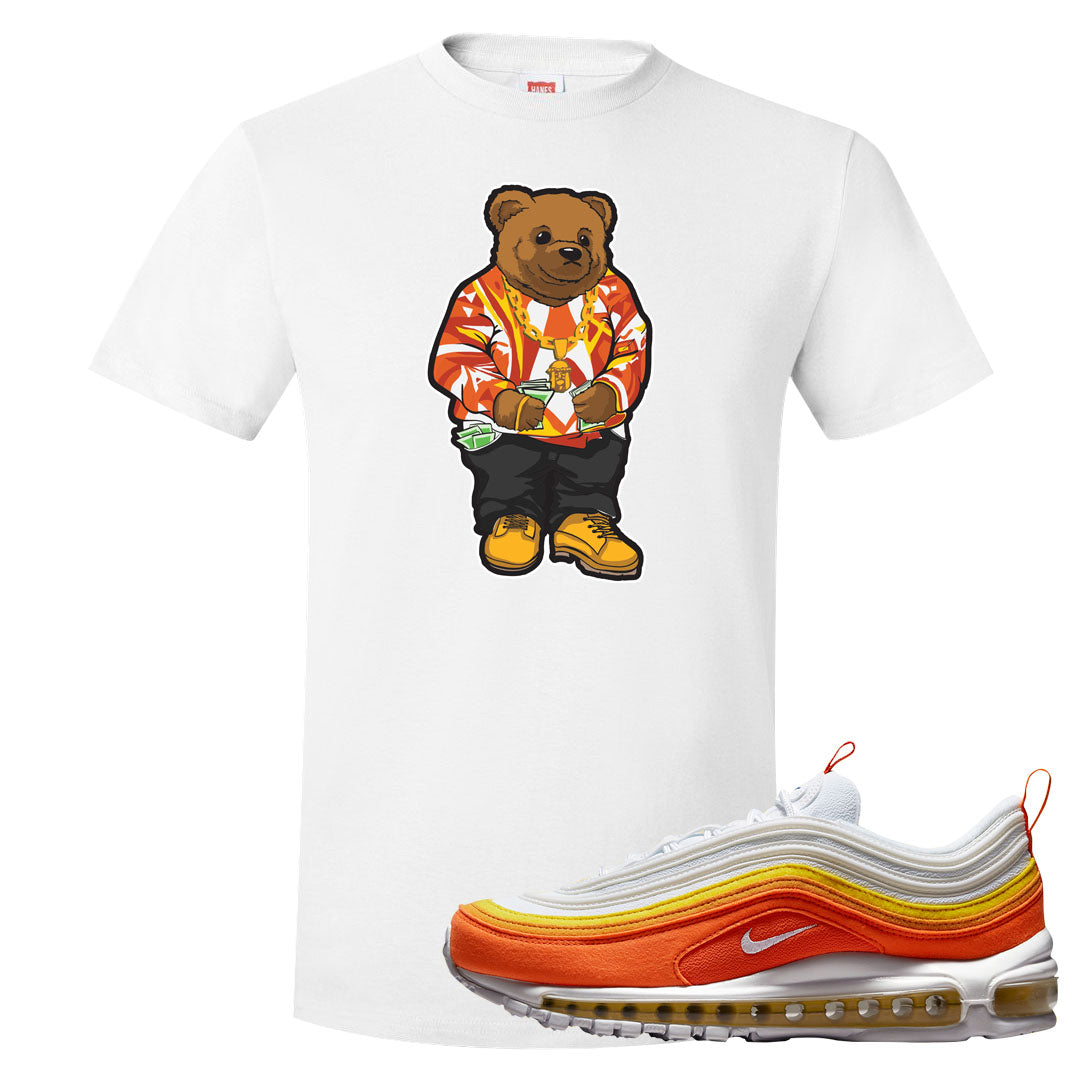 Club Orange Yellow 97s T Shirt | Sweater Bear, White