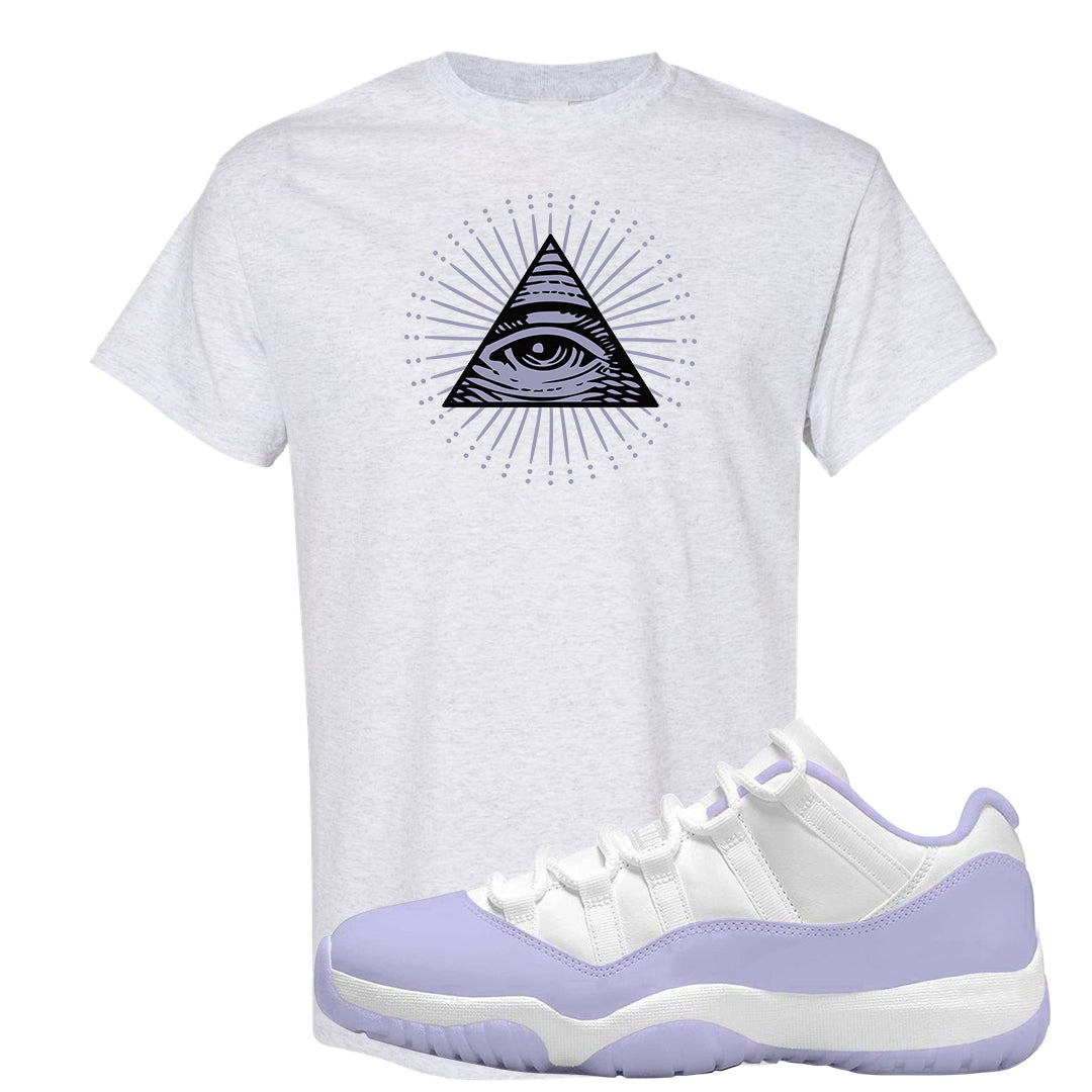 Pure Violet Low 11s T Shirt | All Seeing Eye, Ash