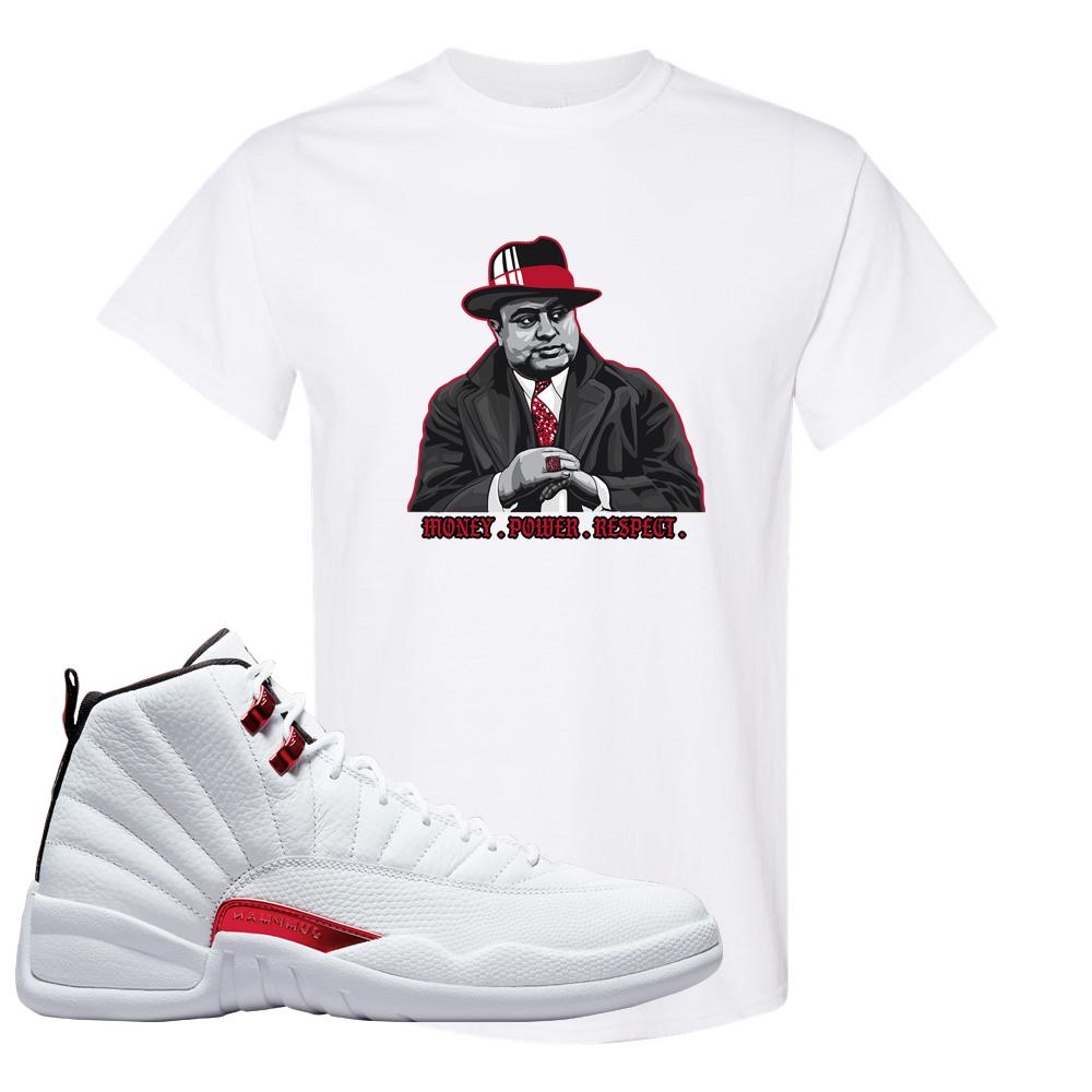 Twist White Red 12s T Shirt | Capone Illustration, White