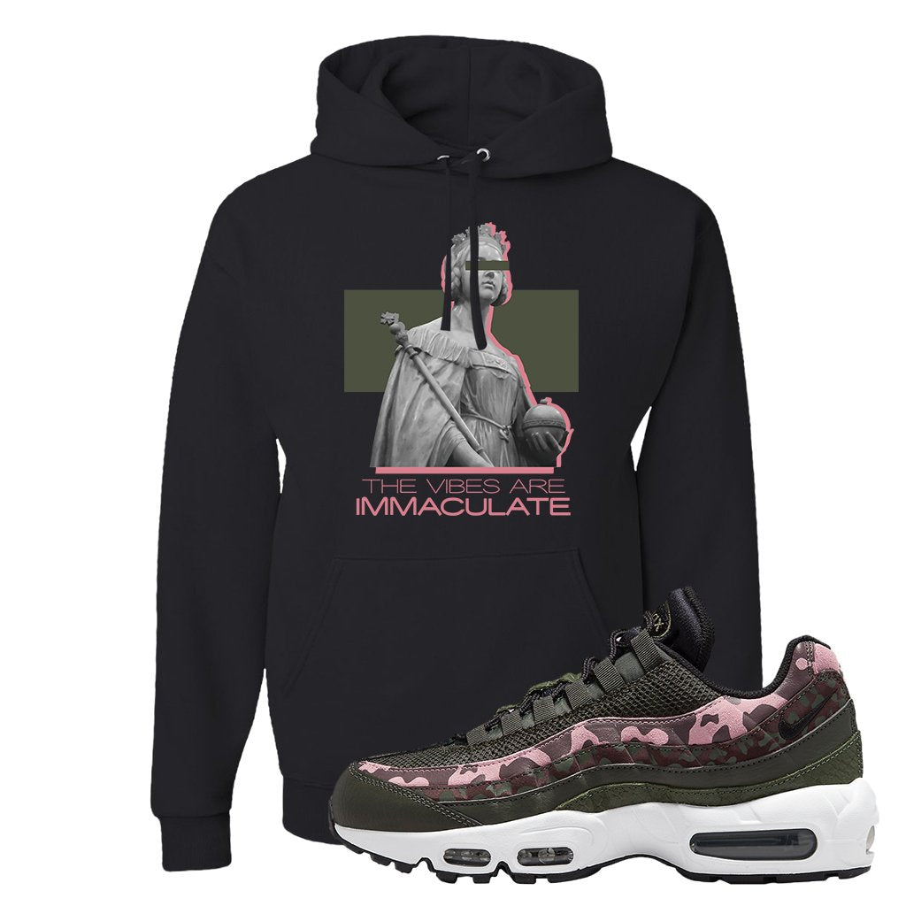 Olive Pink Camo 95s Hoodie | The Vibes Are Immaculate, Black