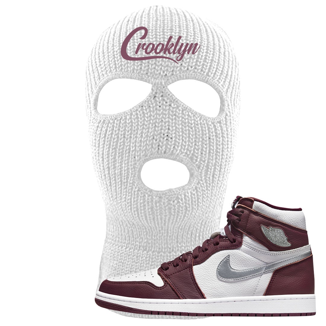 Bordeaux 1s Ski Mask | Crooklyn, White
