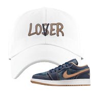 Denim Gum Bottom Low 1s Dad Hat | Lover, White