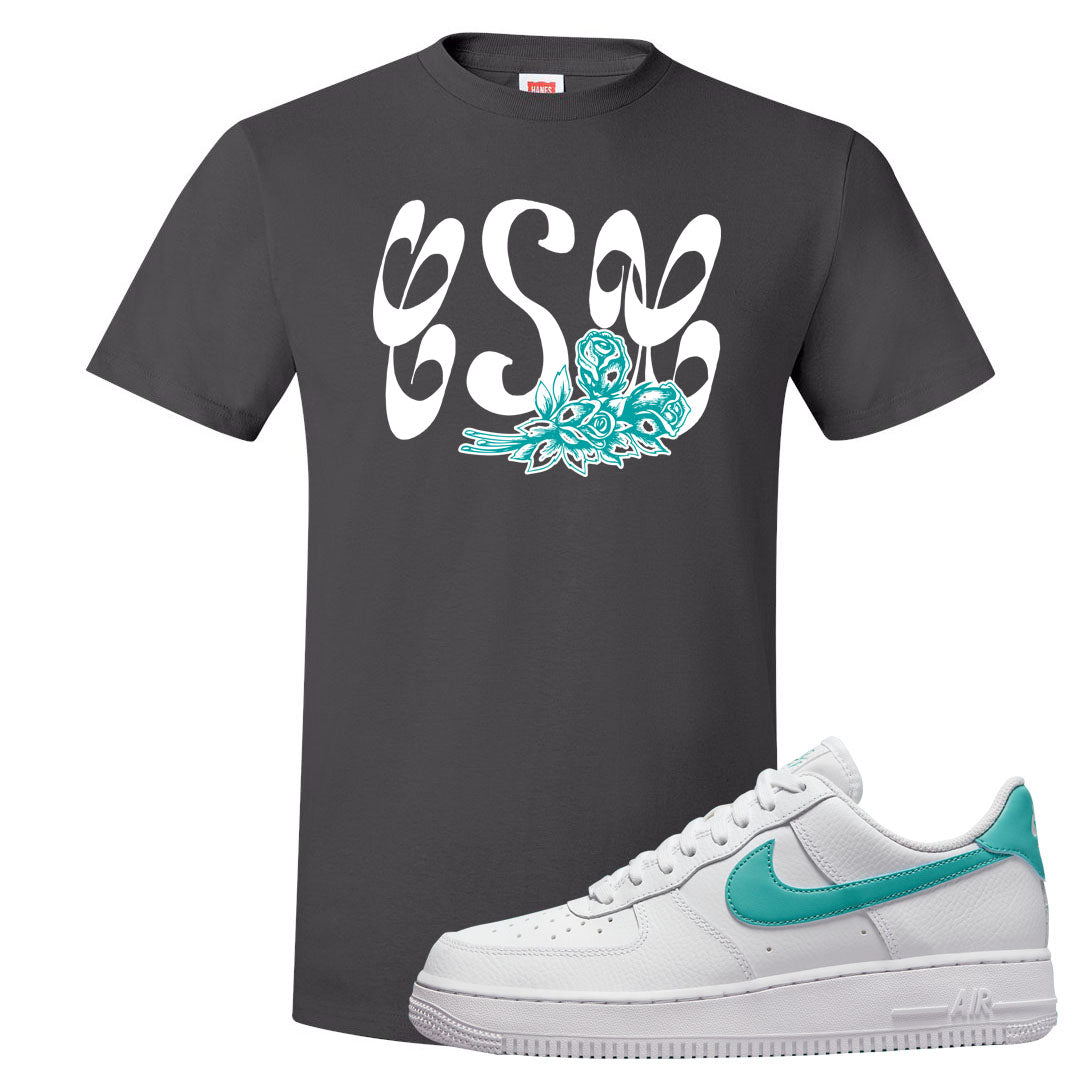 Washed Teal Low 1s T Shirt | Certified Sneakerhead, Smoke Grey