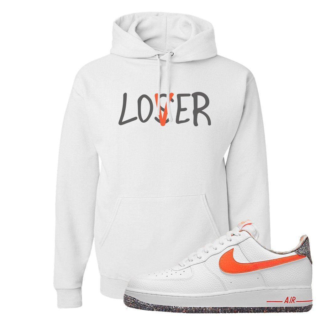 Air Force 1 Low Crimson Grind Rubber Hoodie | Lover, White