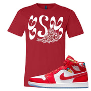 Barcelona Sweater Mid 1s T Shirt | Certified Sneakerhead, Red