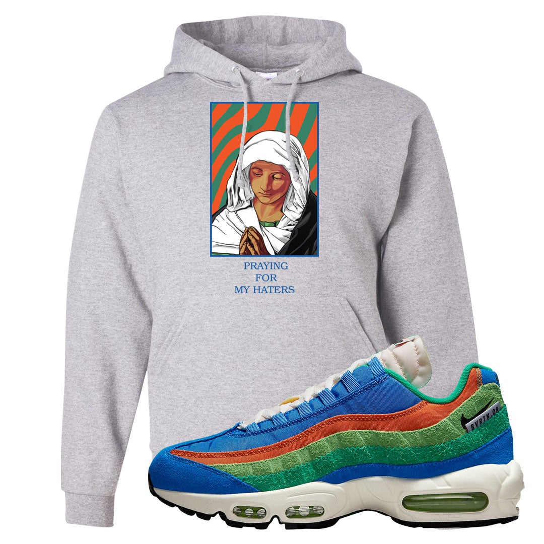 Light Blue Green AMRC 95s Hoodie | God Told Me, Ash