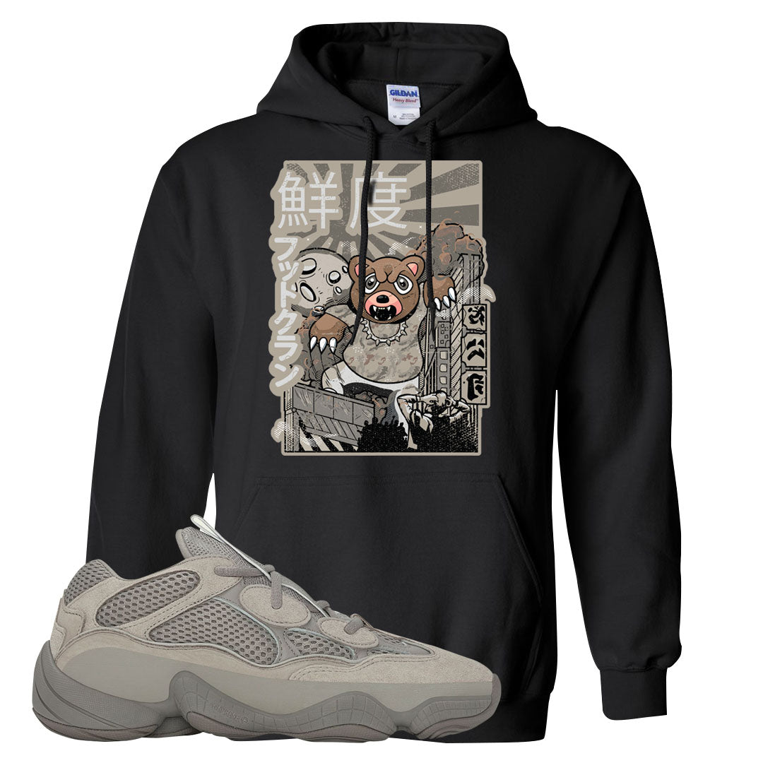 Ash Grey 500s Hoodie | Attack Of The Bear, Black