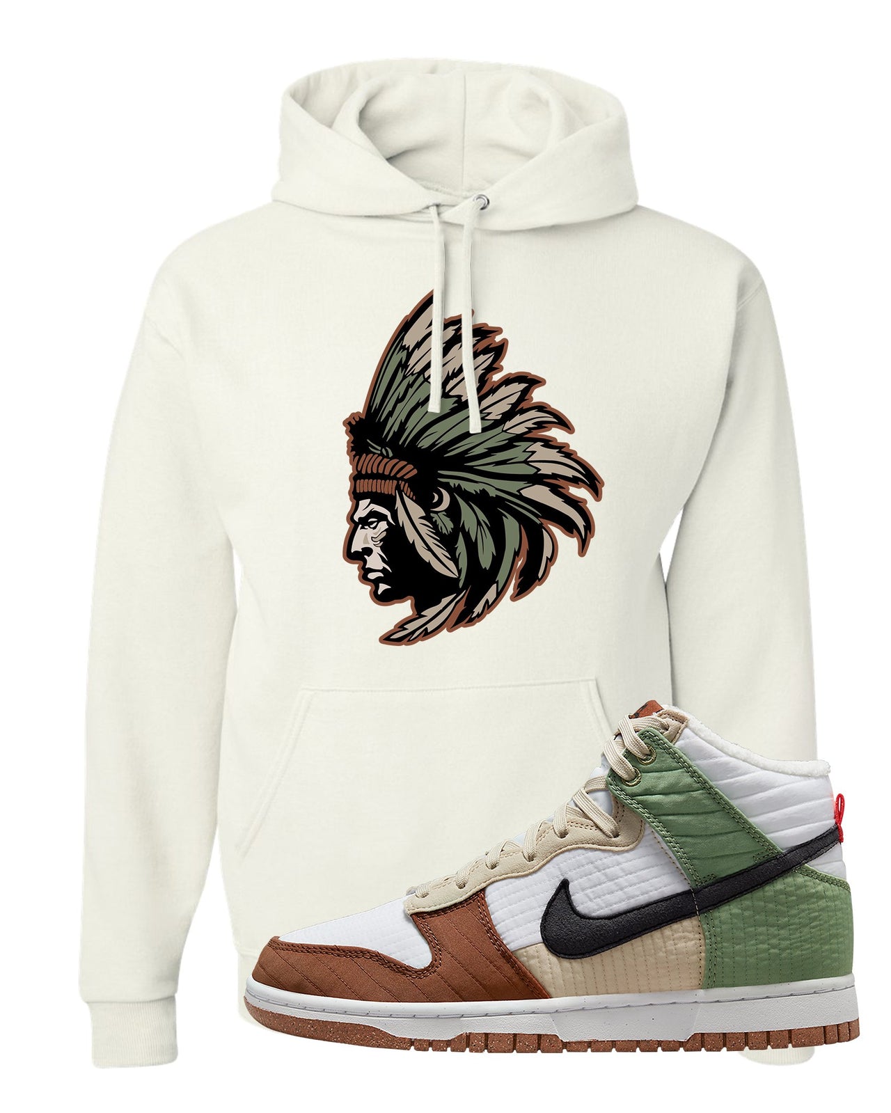 Toasty High Dunks Hoodie | Indian Chief, White