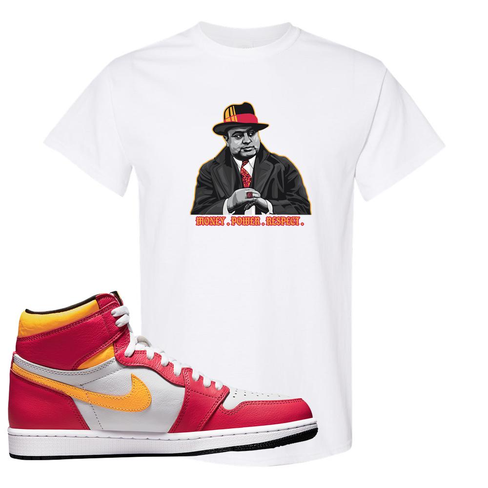 Air Jordan 1 Light Fusion Red T Shirt | Capone Illustration, White