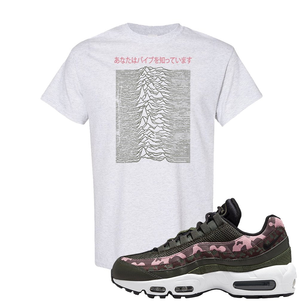 Olive Pink Camo 95s T Shirt | Vibes Japan, Ash