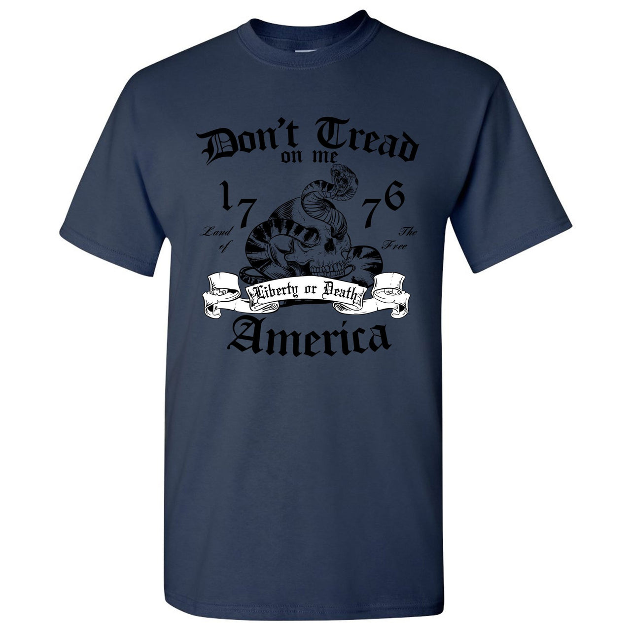 Snakeskin Low Blue 11s T Shirt | Don't Tread On Me Snake, Navy Blue