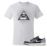 Shadow Golf Low 1s T Shirt | All Seeing Eye, Ash