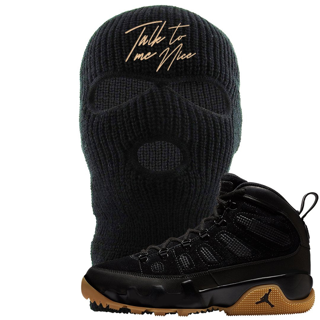 NRG Black Gum Boot 9s Ski Mask | Talk To Me Nice, Black