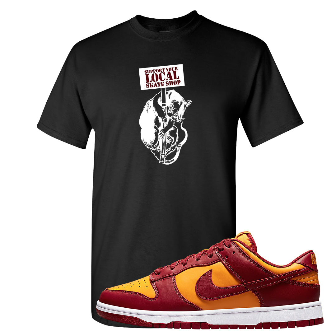 Midas Gold Low Dunks T Shirt | Support Your Local Skate Shop, Black