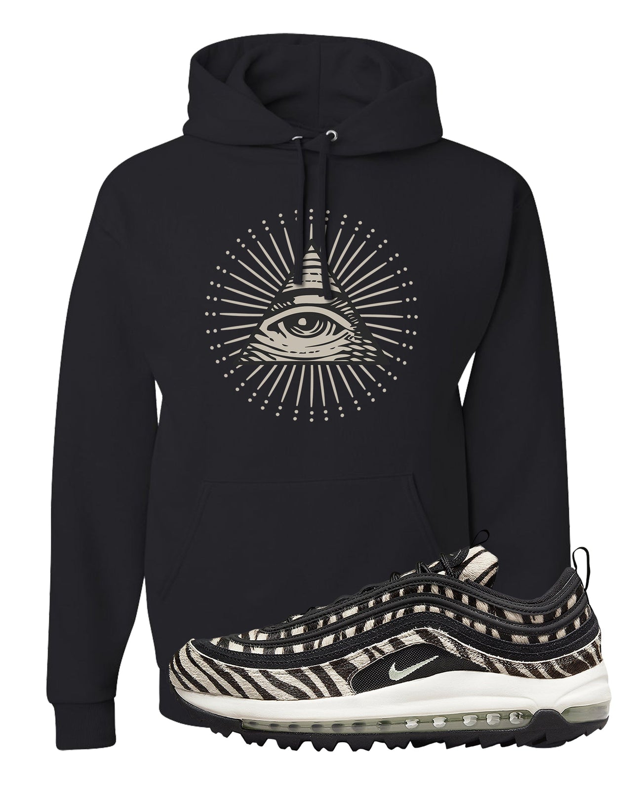 Zebra Golf 97s Hoodie | All Seeing Eye, Black