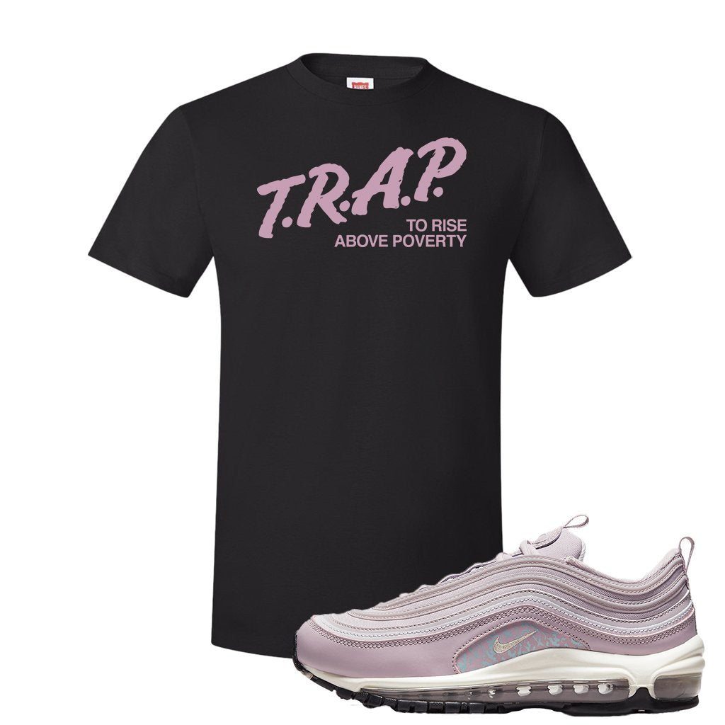 Pastel Purple 97s T Shirt | Trap To Rise Above Poverty, Black