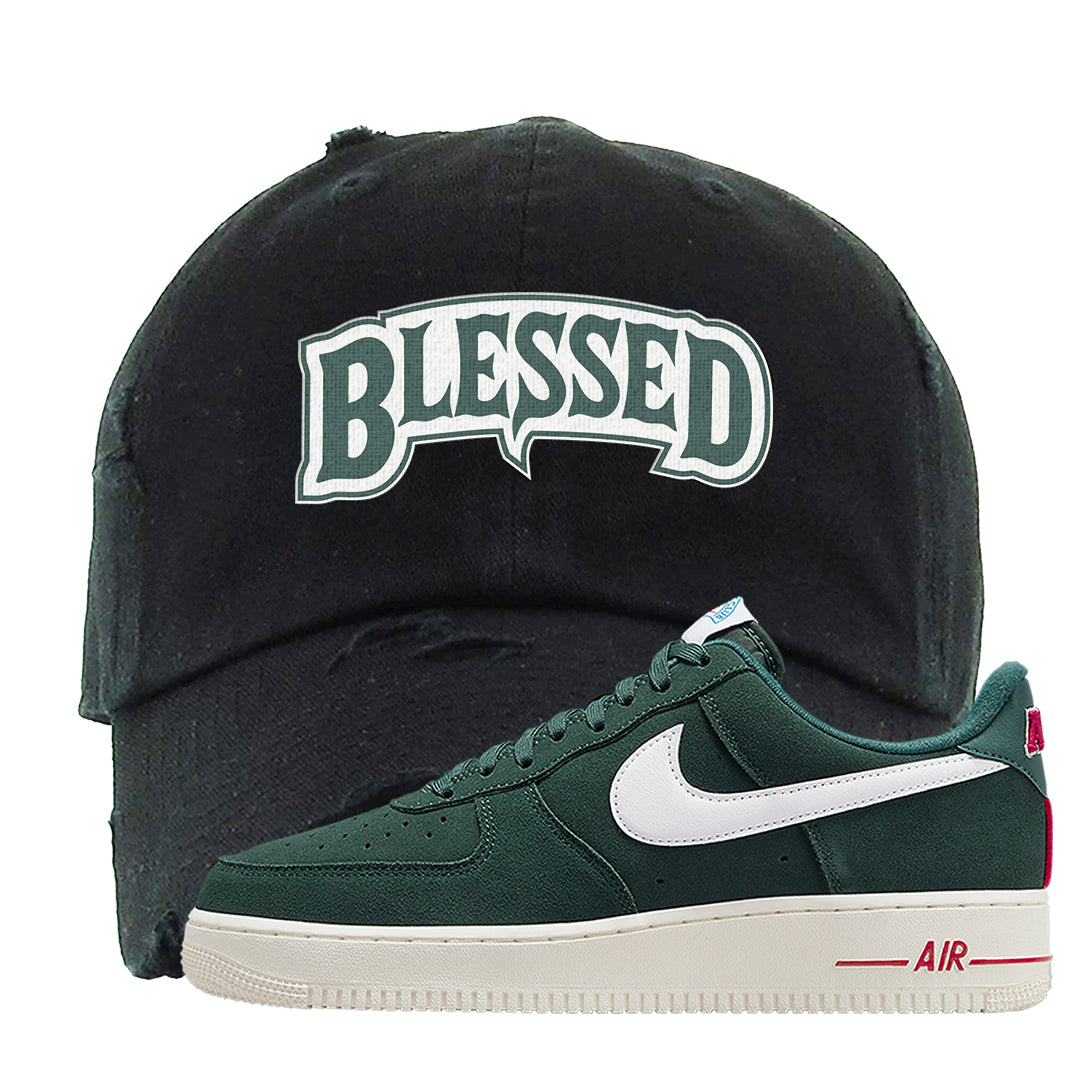 Athletic Club Low AF1s Distressed Dad Hat | Blessed Arch, Black