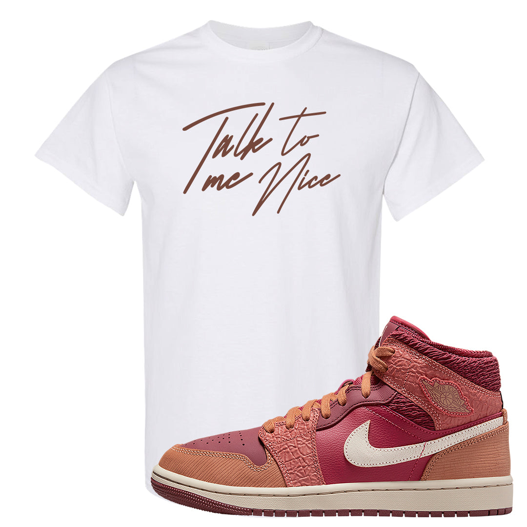 Africa Mid 1s T Shirt | Talk To Me Nice, White