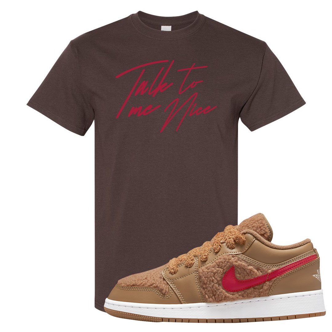 Teddy Bear Low 1s T Shirt | Talk To Me Nice, Chocolate
