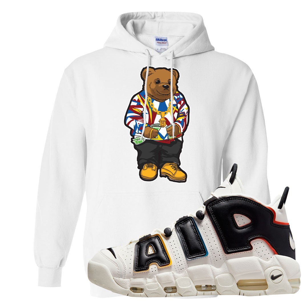 Multicolor Uptempos Hoodie | Sweater Bear, White