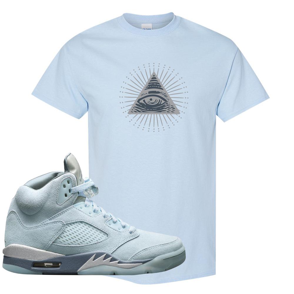 Blue Bird 5s T Shirt | All Seeing Eye, Light Blue