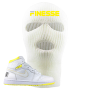 Jordan 1 First Class Flight Finesse Sneaker Matching White Ski Mask