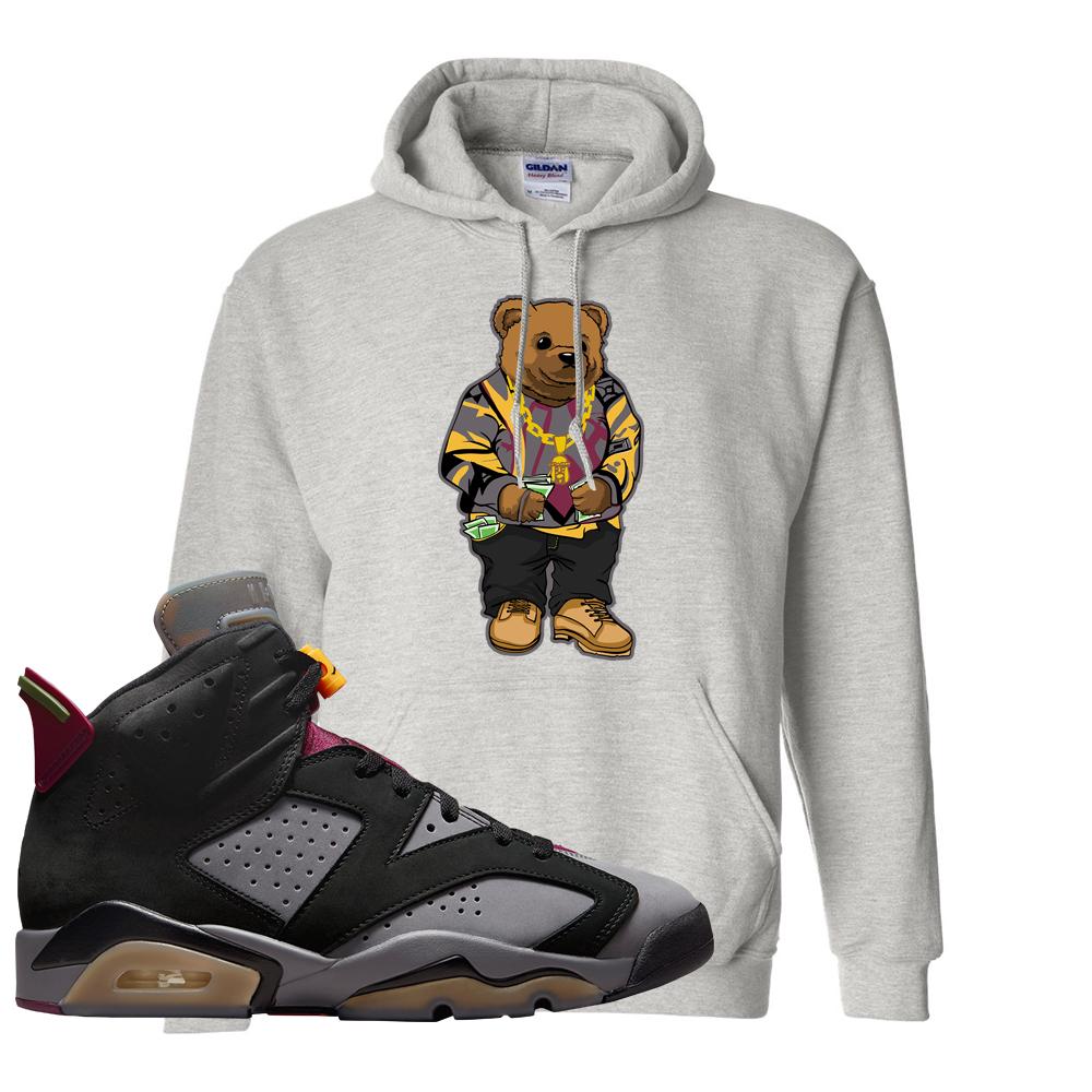 Bordeaux 6s Hoodie | Sweater Bear, Ash