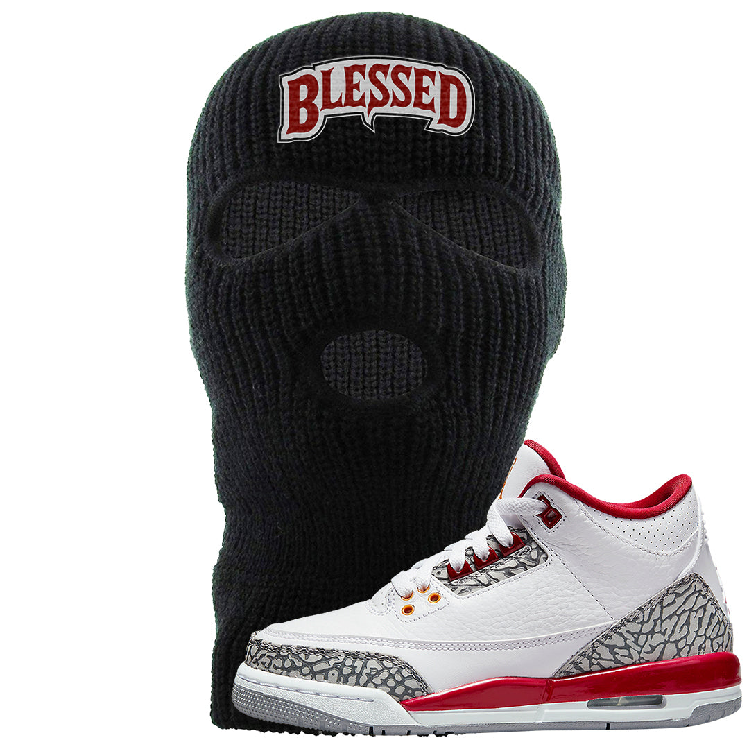 Cardinal Red 3s Ski Mask | Blessed Arch, Black
