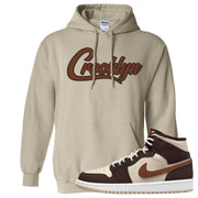 Brown Fleece Mid 1s Hoodie | Crooklyn, Sand