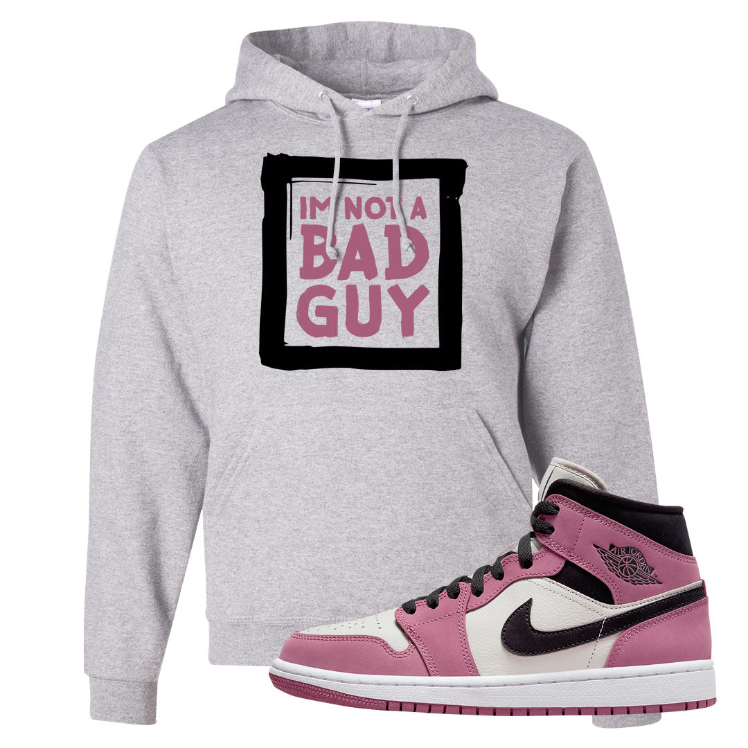 Berry Black White Mid 1s Hoodie | I'm Not A Bad Guy, Ash