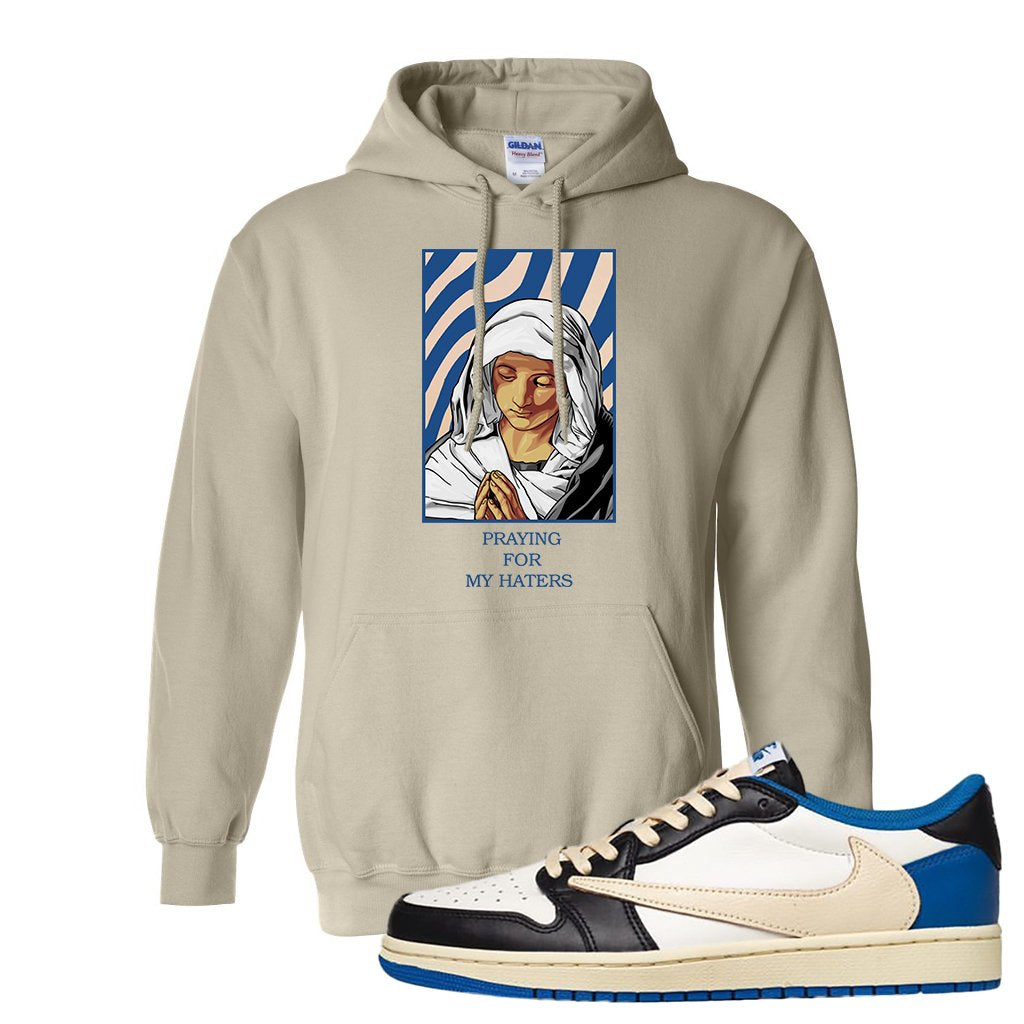 Sail Black Military Blue Shy Pink Low 1s Hoodie | God Told Me, Sand