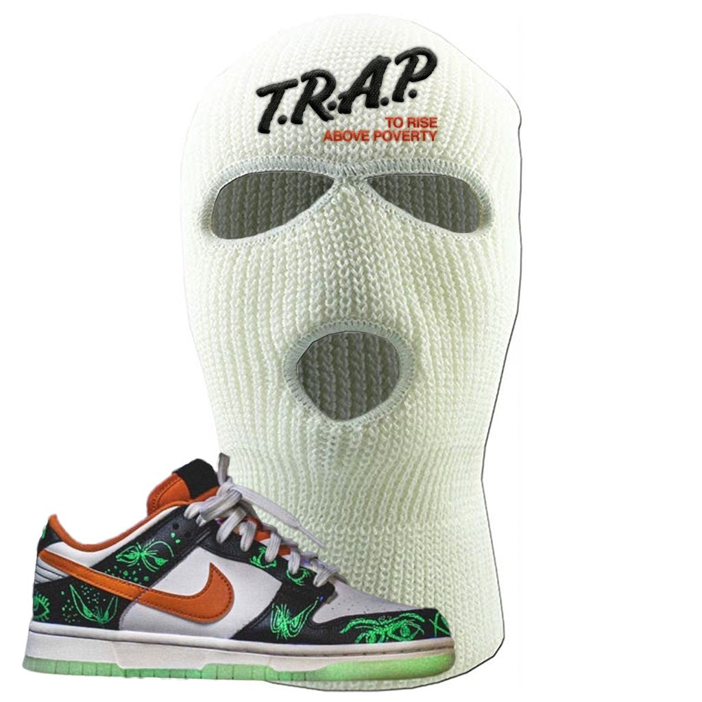 Halloween Low Dunks 2021 Ski Mask | Trap To Rise Above Poverty, White