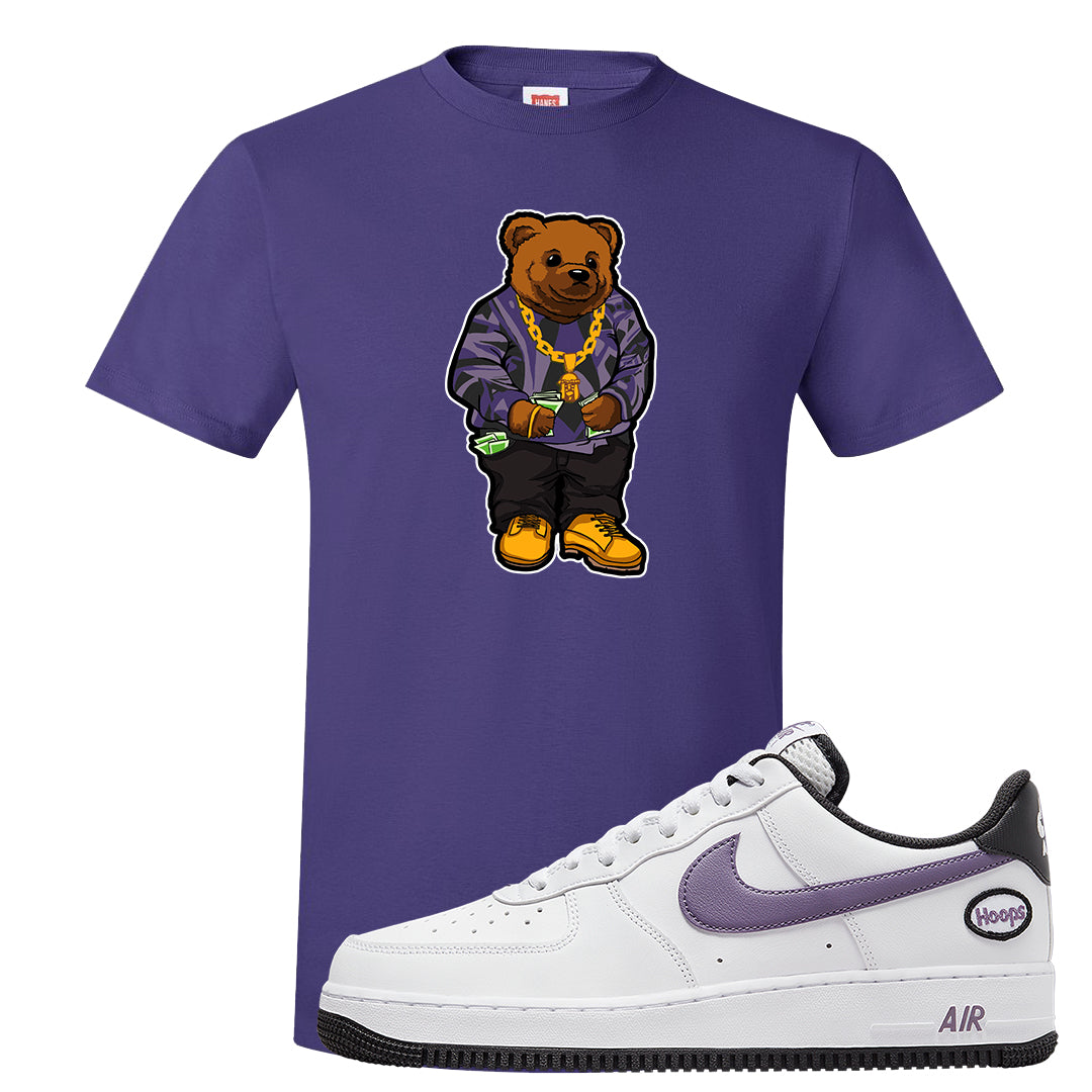 Canyon Purple Hoop AF1s T Shirt | Sweater Bear, Purple