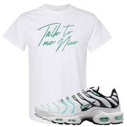 Hyper Jade Pluses T Shirt | Talk To Me Nice, White