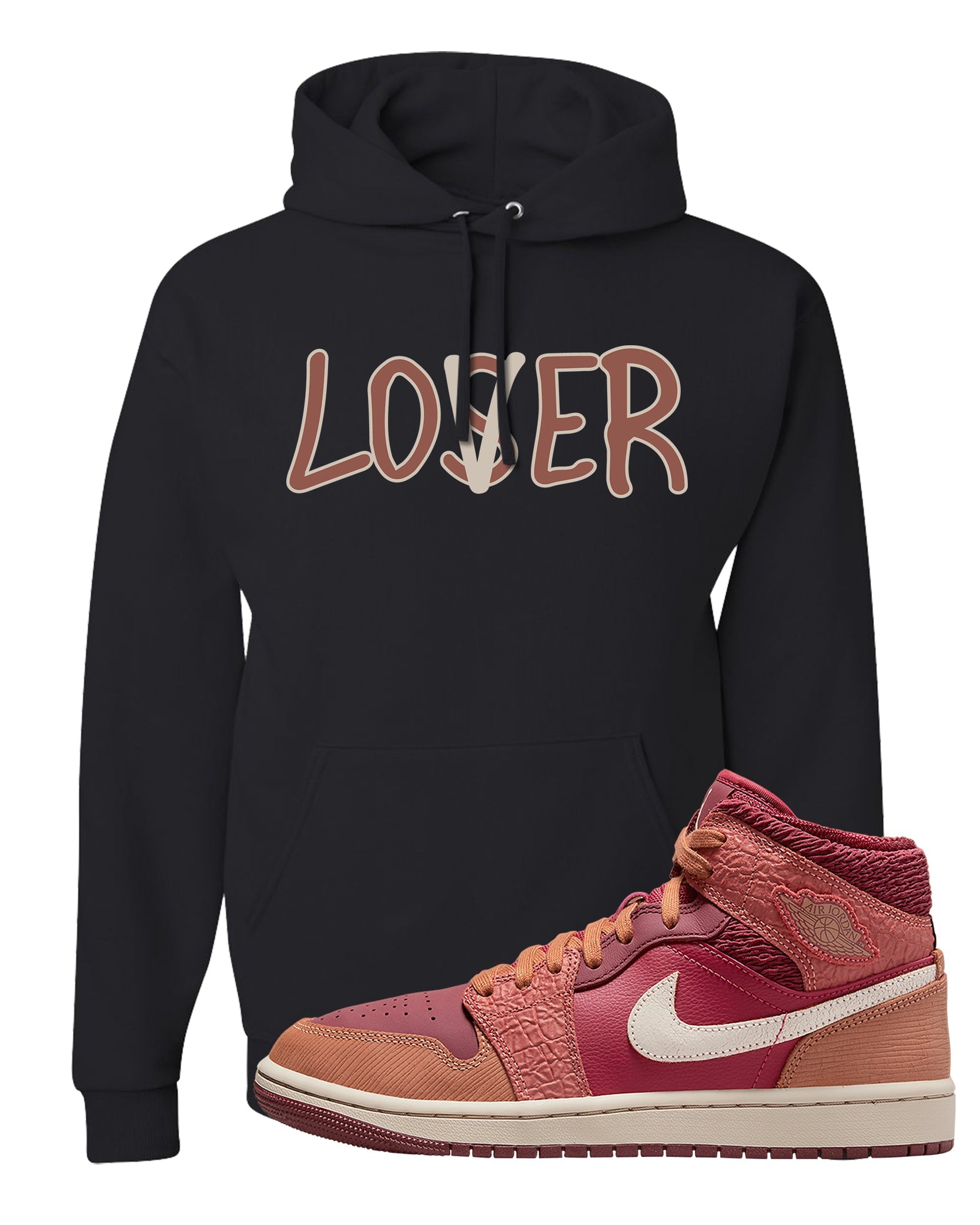 Africa Mid 1s Hoodie | Lover, Black