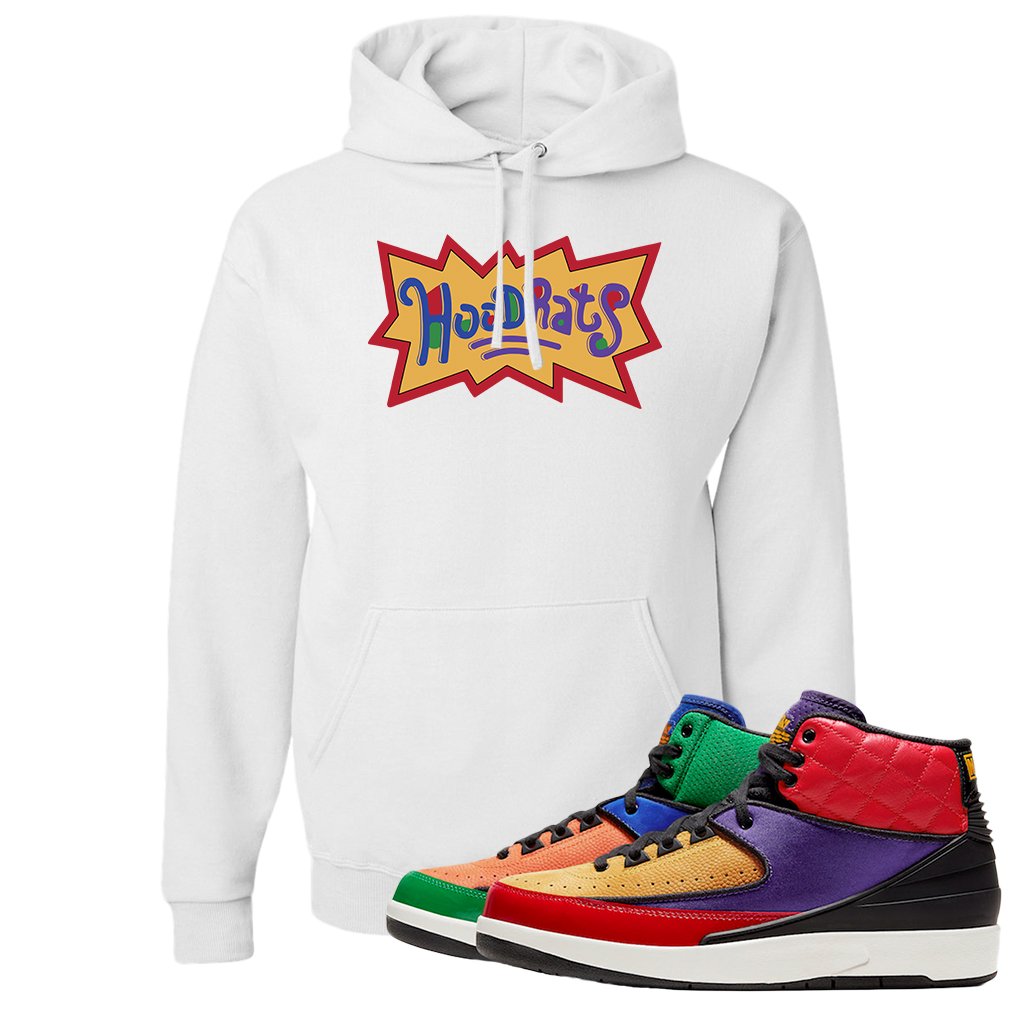 WMNS Multicolor Sneaker White Pullover Hoodie | Hoodie to match Nike 2 WMNS Multicolor Shoes | Hood Rats