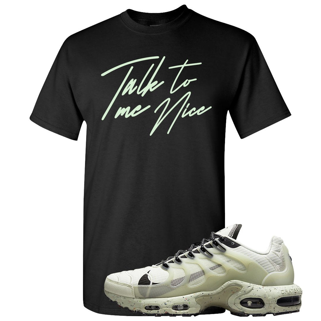 Terrascape Light Bone Pluses T Shirt | Talk To Me Nice, Black